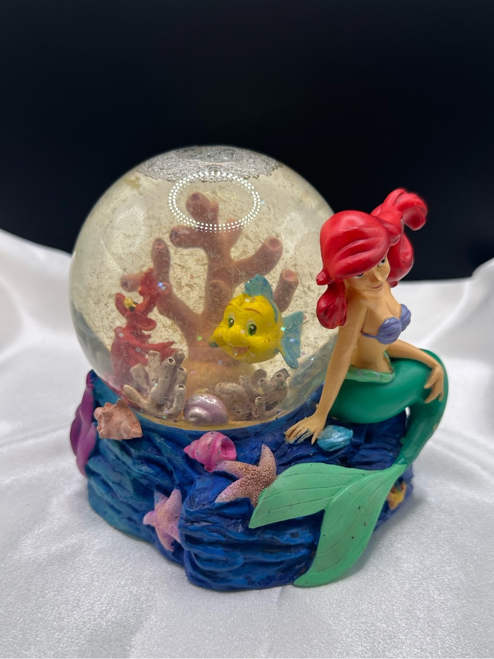 Vintage Disney The Little Mermaid Snow Globe Special Edition Ariel Collectible